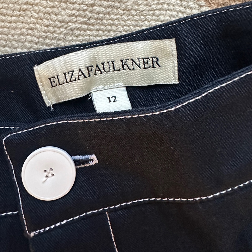 NWT Eliza Faulkner Wide Leg Pants Navy - Picture 5 of 5